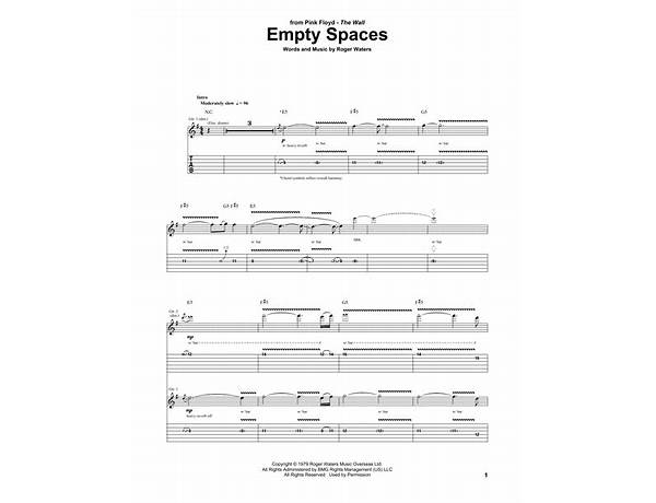 Album: Empty Spaces, musical term
