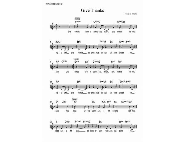 Album: Giving Thanks, musical term