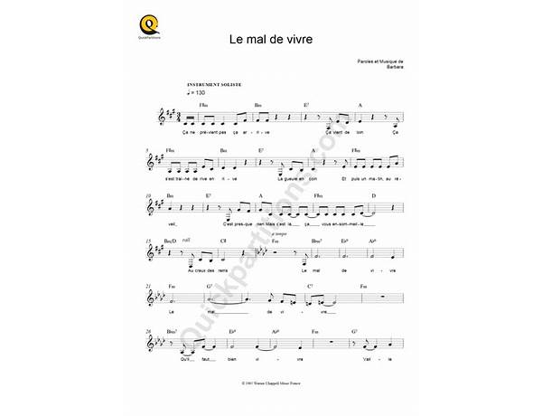 Album: Le Mal De Vivre, musical term