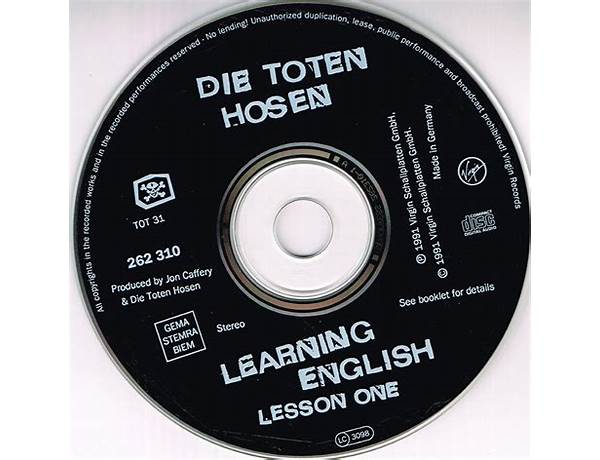 Album: Learning English: Lesson One, musical term