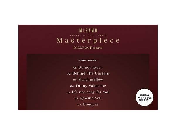 Album: Masterpiece, musical term