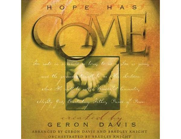 Album: My Hope Has Come, musical term