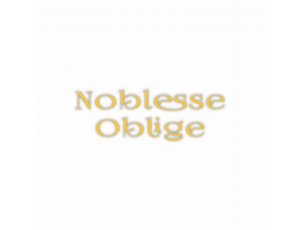 Album: Noblesse Oblige, musical term