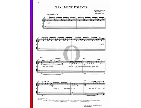 Album: Take Me To Forever, musical term