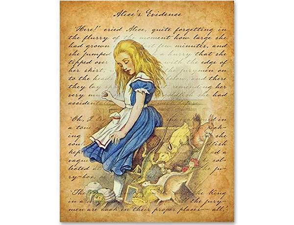 Alice\'s Evidence en Lyrics [Lewis Carroll]