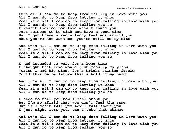 All That I Can Do en Lyrics [Katie Tropp]