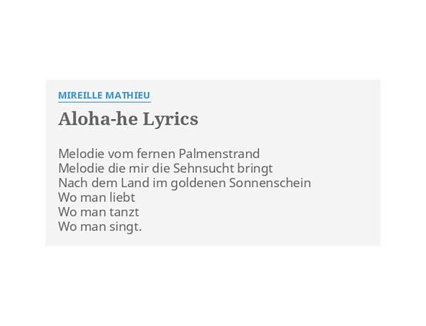 Aloha Hé en Lyrics [BZN]