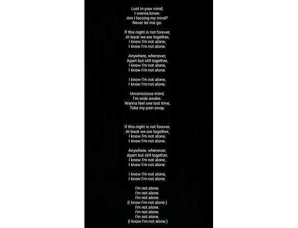 Alone en Lyrics [D47]