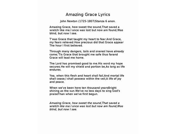 Amazing Grace en Lyrics [Demis Roussos]