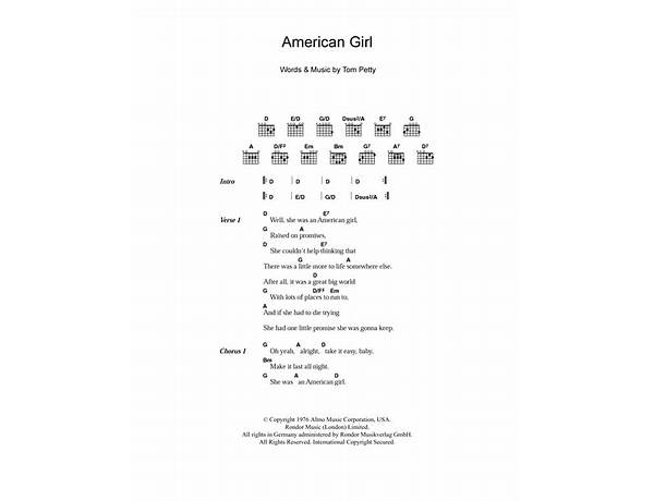 American Girl en Lyrics [Matt Jordan]