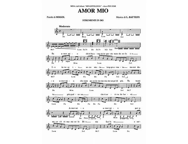 Amore Mio de Lyrics [Andreas Martin]