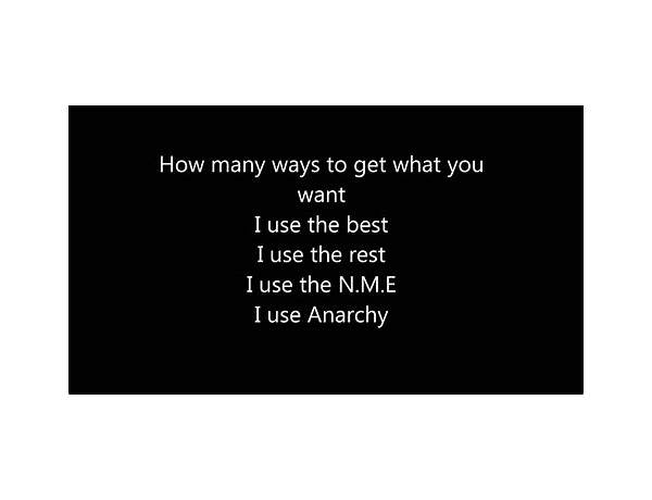 Anarchy en Lyrics [Dimitri & The Scarecrow]