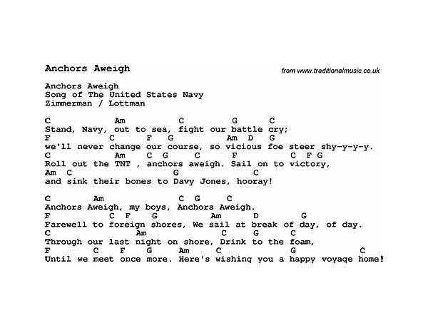Anchors Aweigh en Lyrics [Michael Penn]