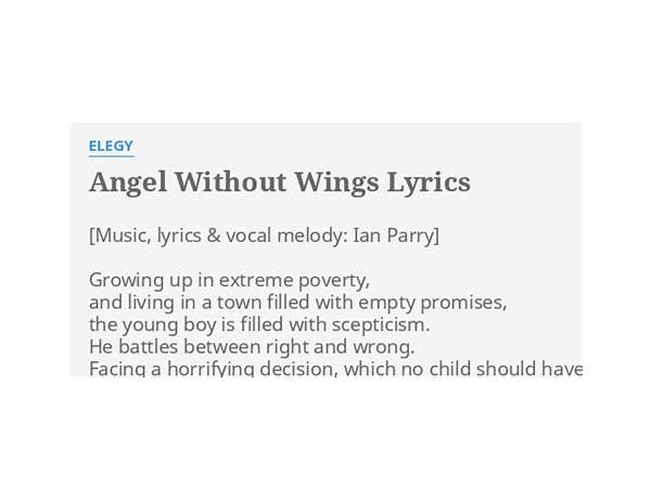 Angel Without Wings en Lyrics [Elegy]