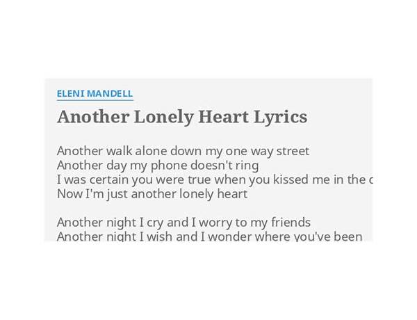 Another Lonely Heart en Lyrics [Fialta]