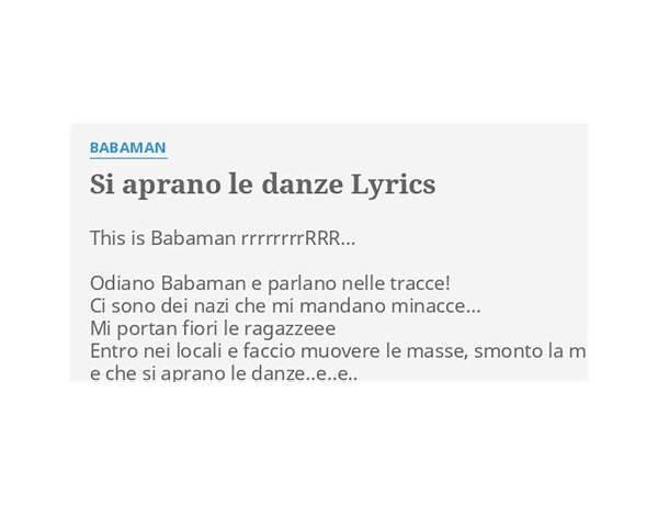 Apro le danze it Lyrics [Kiave]