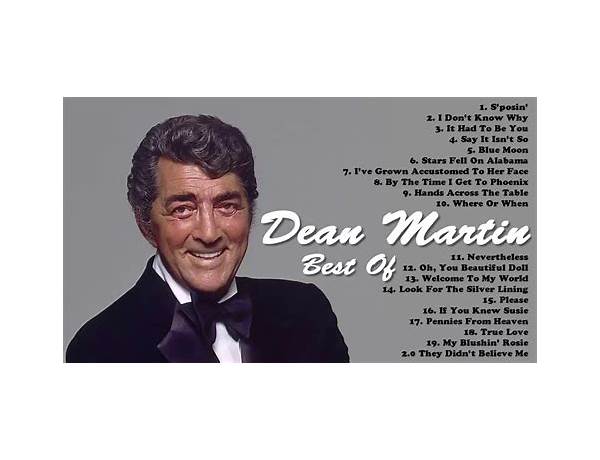 Artist: Dean Martin, musical term