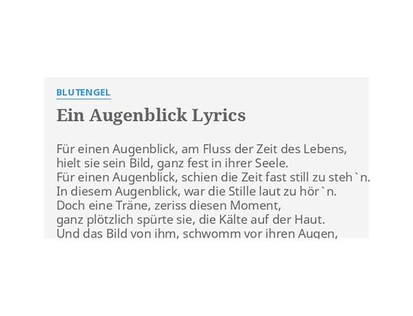 Augenblick de Lyrics [Navid Tufan]