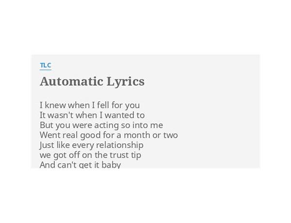 Automatic en Lyrics [TLC]