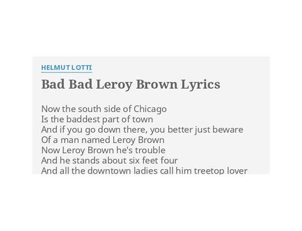 Bad Bad Leroy Brown en Lyrics [Celtic Thunder]