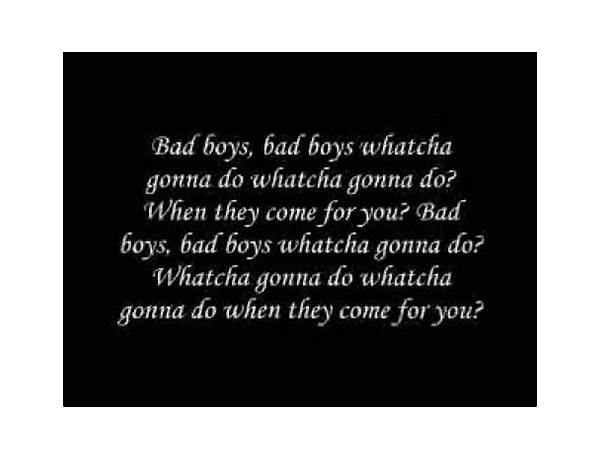 Bad Boys en Lyrics [Twisted Sister]