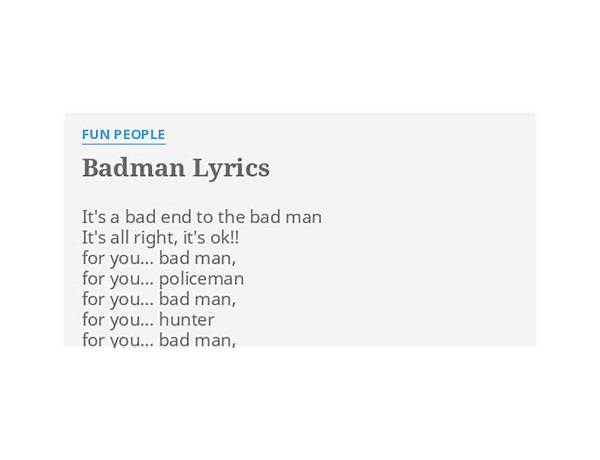 Badman sv Lyrics [Lilla Namo]