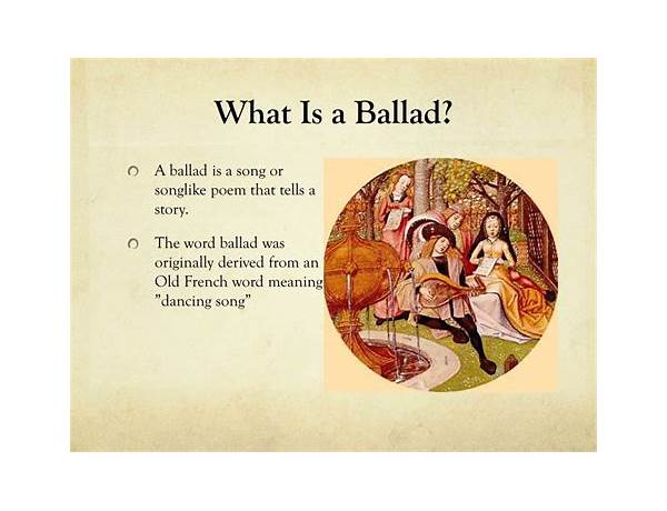 Ballad, musical term
