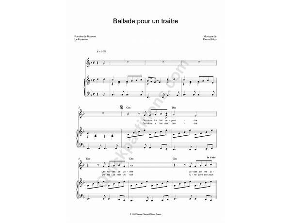 Ballade pour un traître fr Lyrics [Kimto Vasquez]