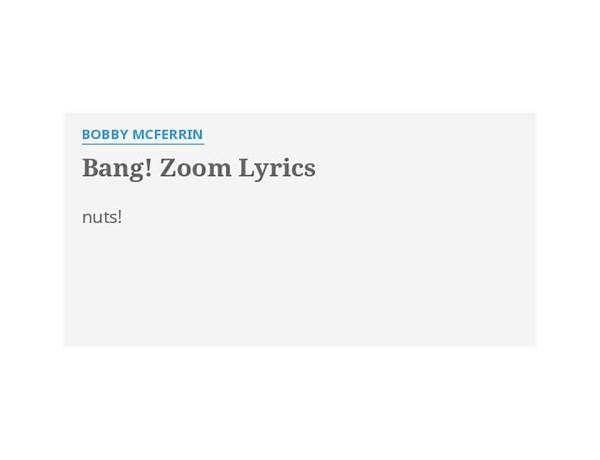 Bang Zoom en Lyrics [Method Man]