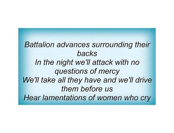 Battalions en Lyrics [Brand New]