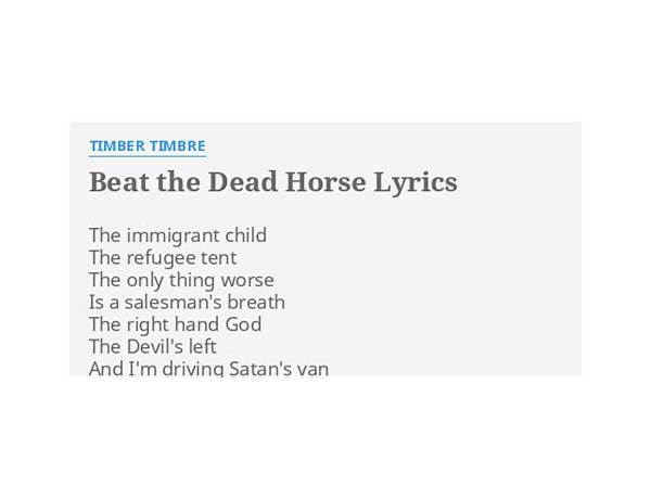 Beat The Dead Horse en Lyrics [Crudbump]