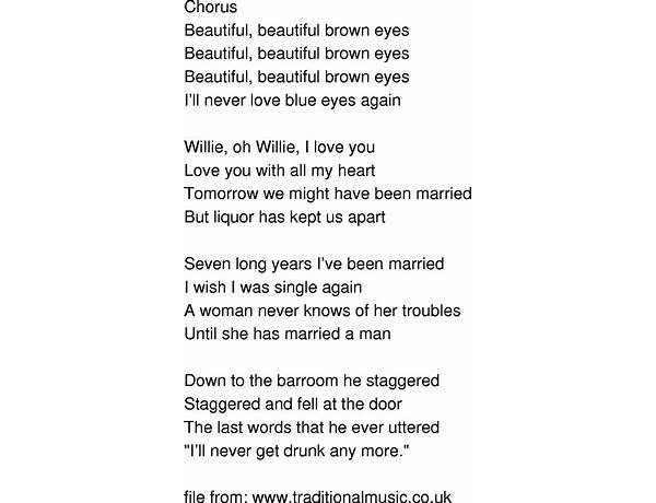 Beautiful Brown Eyes en Lyrics [Jimmy Wakely]