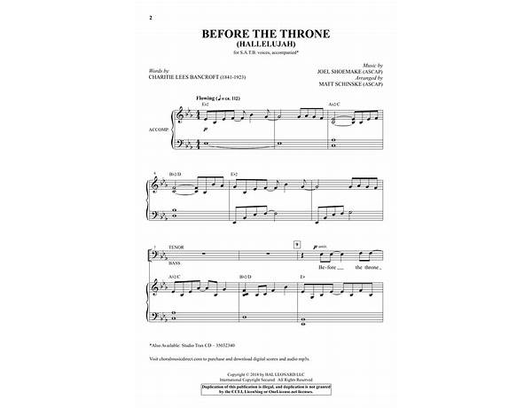 Before the Throne… en Lyrics [Matt & Toby]