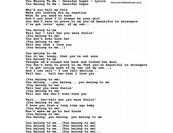 Belong To Me en Lyrics [Marr Grey]