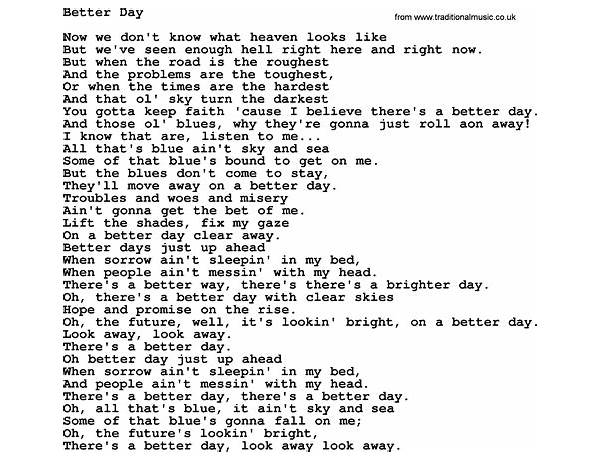 Better Day en Lyrics [Khacmiel]