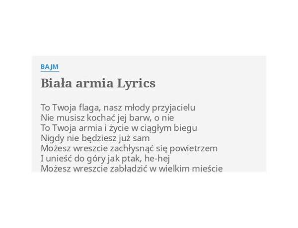 Biała armia pl Lyrics [Bajm]