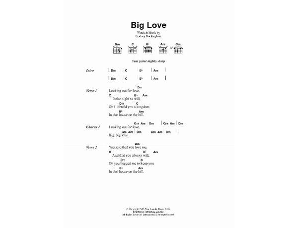 Big Love en Lyrics [Fleetwood Mac]