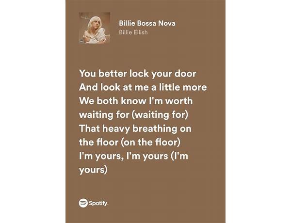 Billie Bossa Nova pt Lyrics [Billie Eilish]