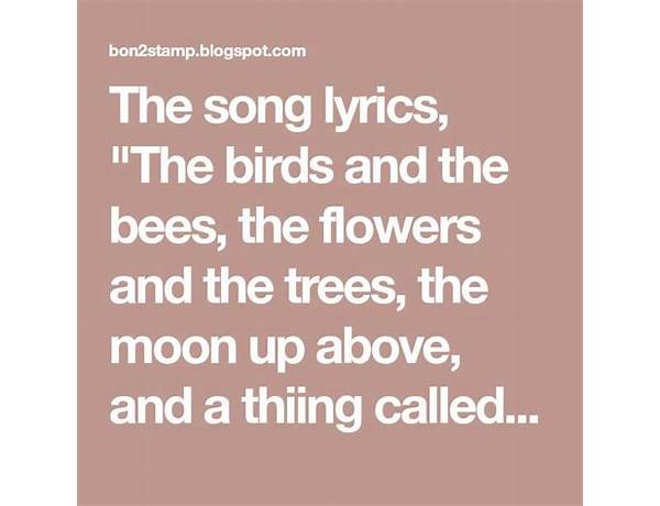 Birds N\' Bees en Lyrics [Kalen Lumiere]