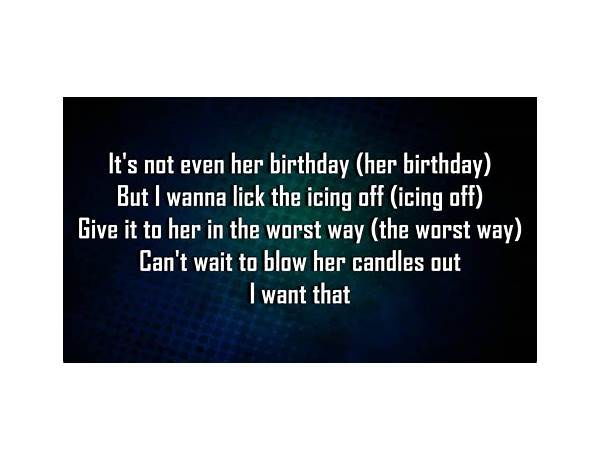 Birthday Girl en Lyrics [Chris Brown]