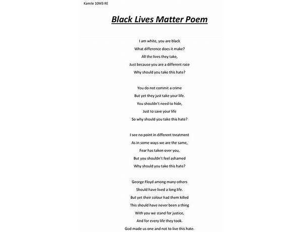 Black Lives Matter en Lyrics [CJay]