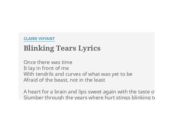 Blinking Tears en Lyrics [Claire Voyant]