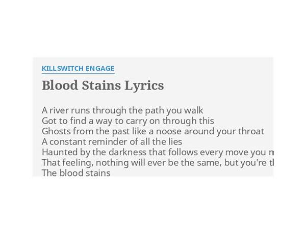 Blood Stains en Lyrics [DJ Golden Arms]