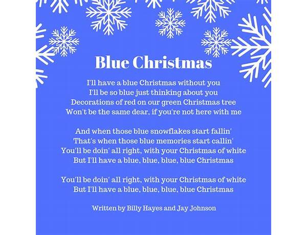 Blue Christmas en Lyrics [The Browns]