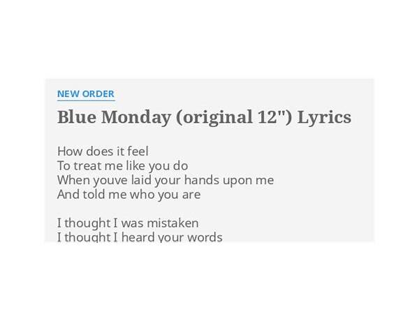 Blue Monday en Lyrics [Buke & Gase]