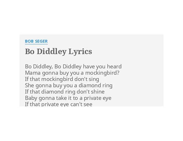 Bo Diddley en Lyrics [Bob Seger]
