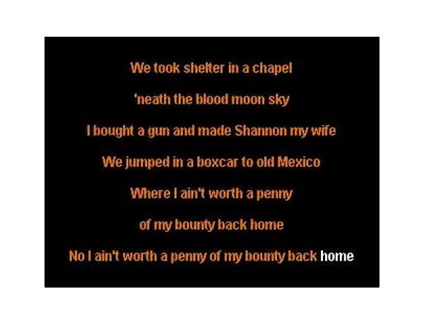 Bounty en Lyrics [Dean Brody]