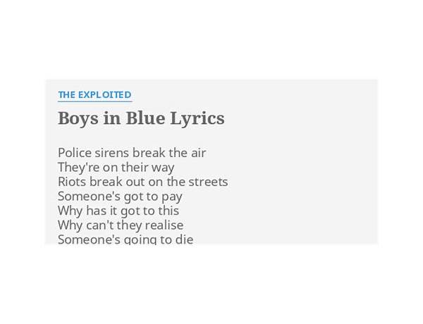 Boys In Blue en Lyrics [The Exploited]