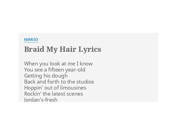 Braid My Hair en Lyrics [Leslie Hall]