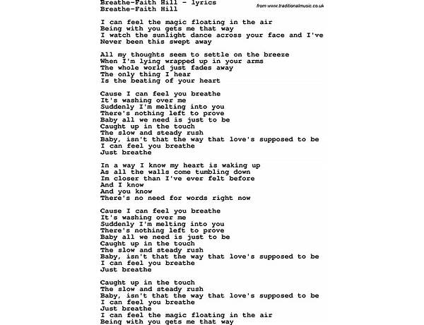 Breathe en Lyrics [Hangman\'s Chair]